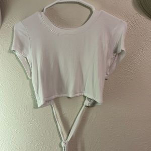 CROP AERIE TOP WITH TIE BACK